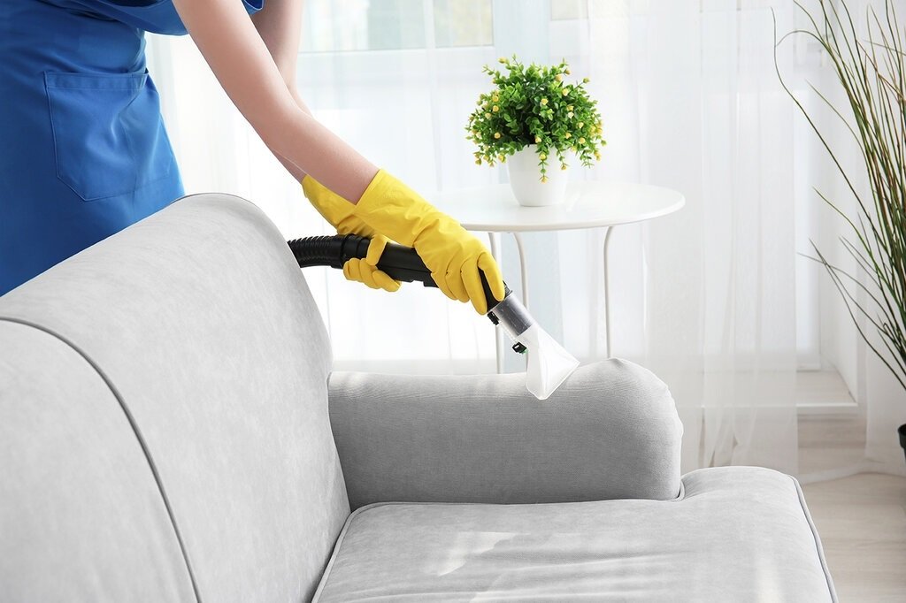 cleaning sofa